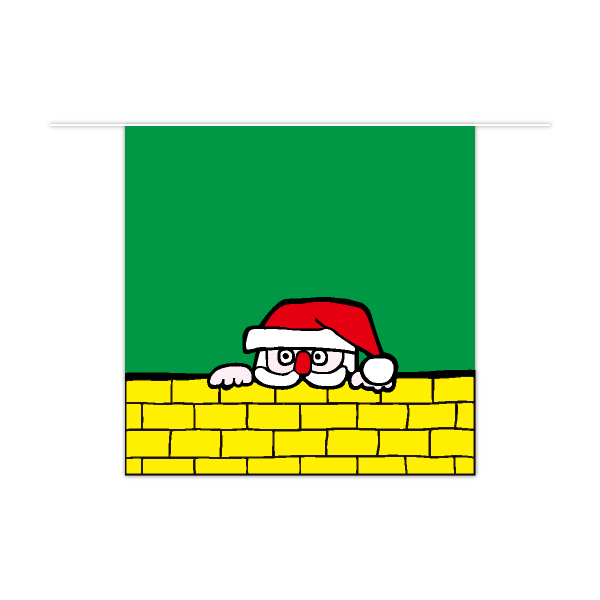 クリスマス6連ペナント　MERRY XMAS-santa…-　1セット