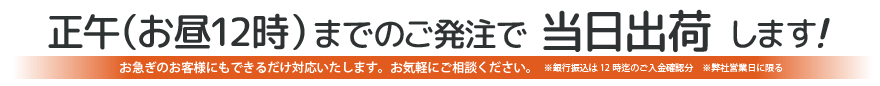 最短当日出荷